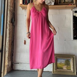 Wild Fable hot pink/ fuchsia midi dress